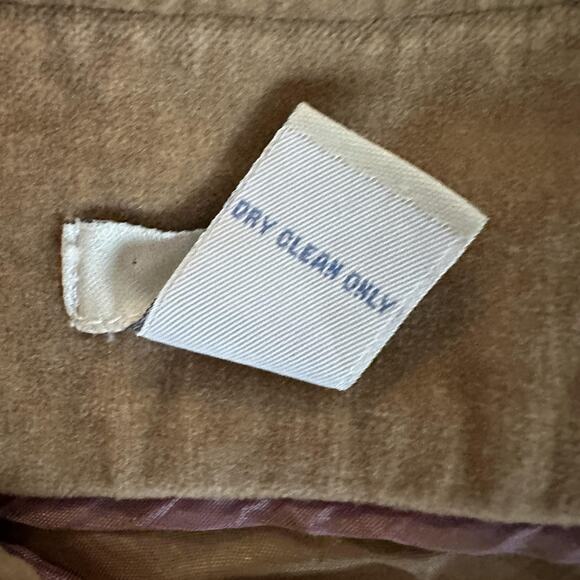 Odille Skirt Womens 10 Brown Velvet Peasant Tiered Ruffle Hem Lined Knee Length - Picture 8 of 10